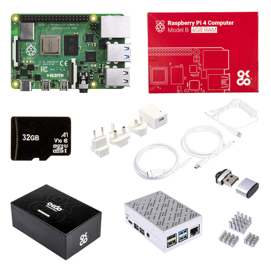 Raspberry Pi Bundle: Raspberry Pi 4 Modell B 4GB + Gehäuse + Netzteil + Kabel - Instock Germany