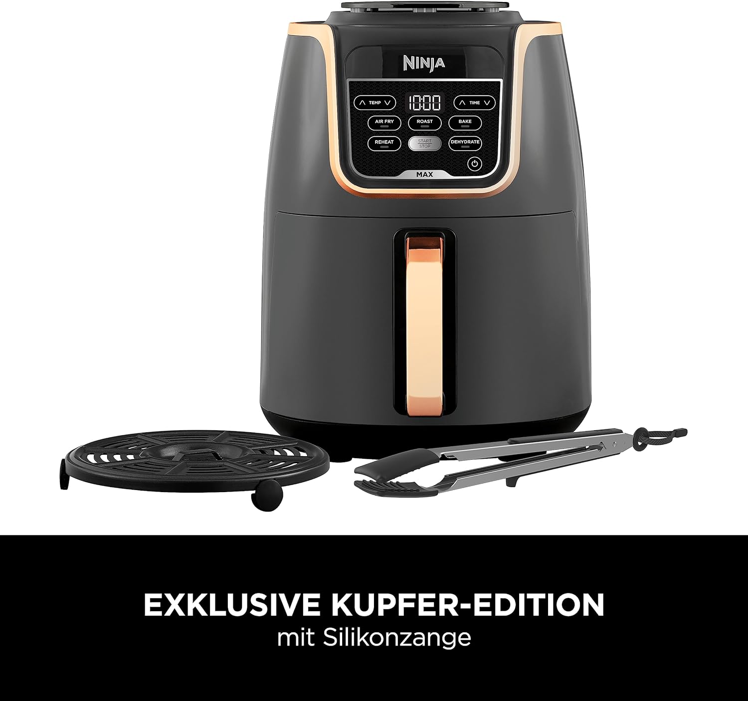 Ninja Airfryer Heißluftfritteuse MAX AF150EUCP 5,2 Liter 5 - in - 1 Kupfer - Instock Germany